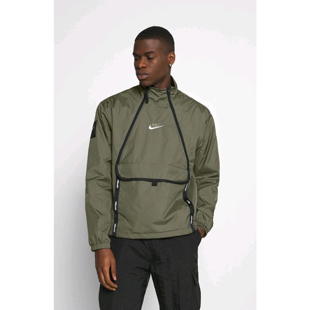 Nike Sportswear Air Woven Pullover Jacket - Olive - CU4118-380 Men's Medium